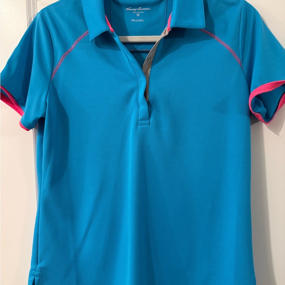 Tommy Armour Blue Dri-Logic Polo Shirt
